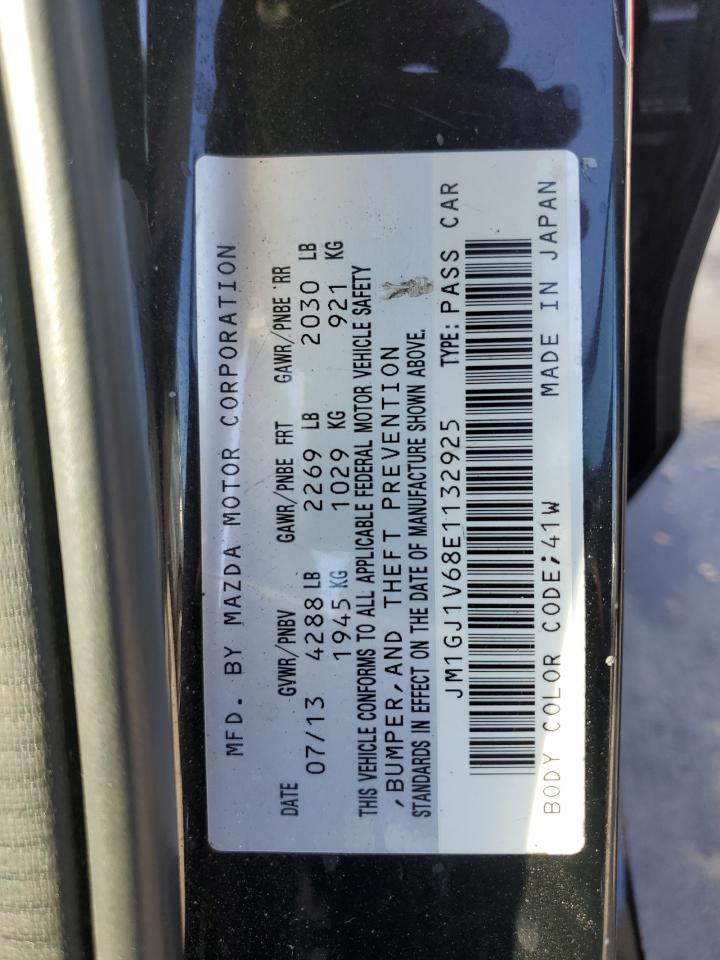 2014 Mazda 6 Touring VIN: JM1GJ1V68E1132925 Lot: 93609305