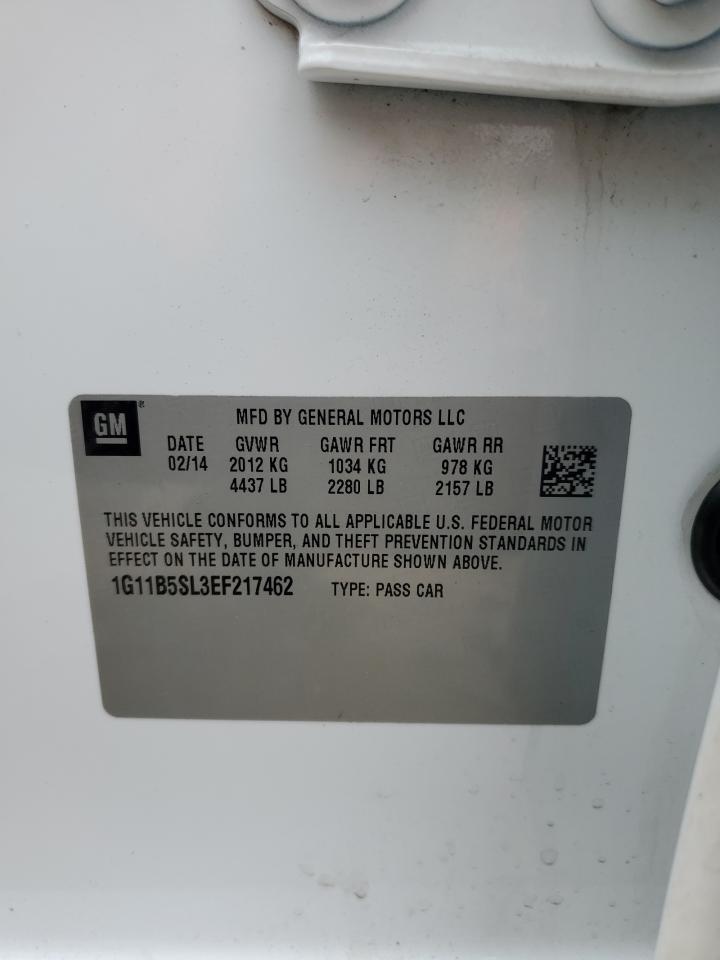 2014 Chevrolet Malibu Ls VIN: 1G11B5SL3EF217462 Lot: 91616395