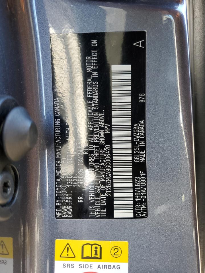 2016 Lexus Rx 350 Base VIN: 2T2BZMCA9GC006420 Lot: 92342935