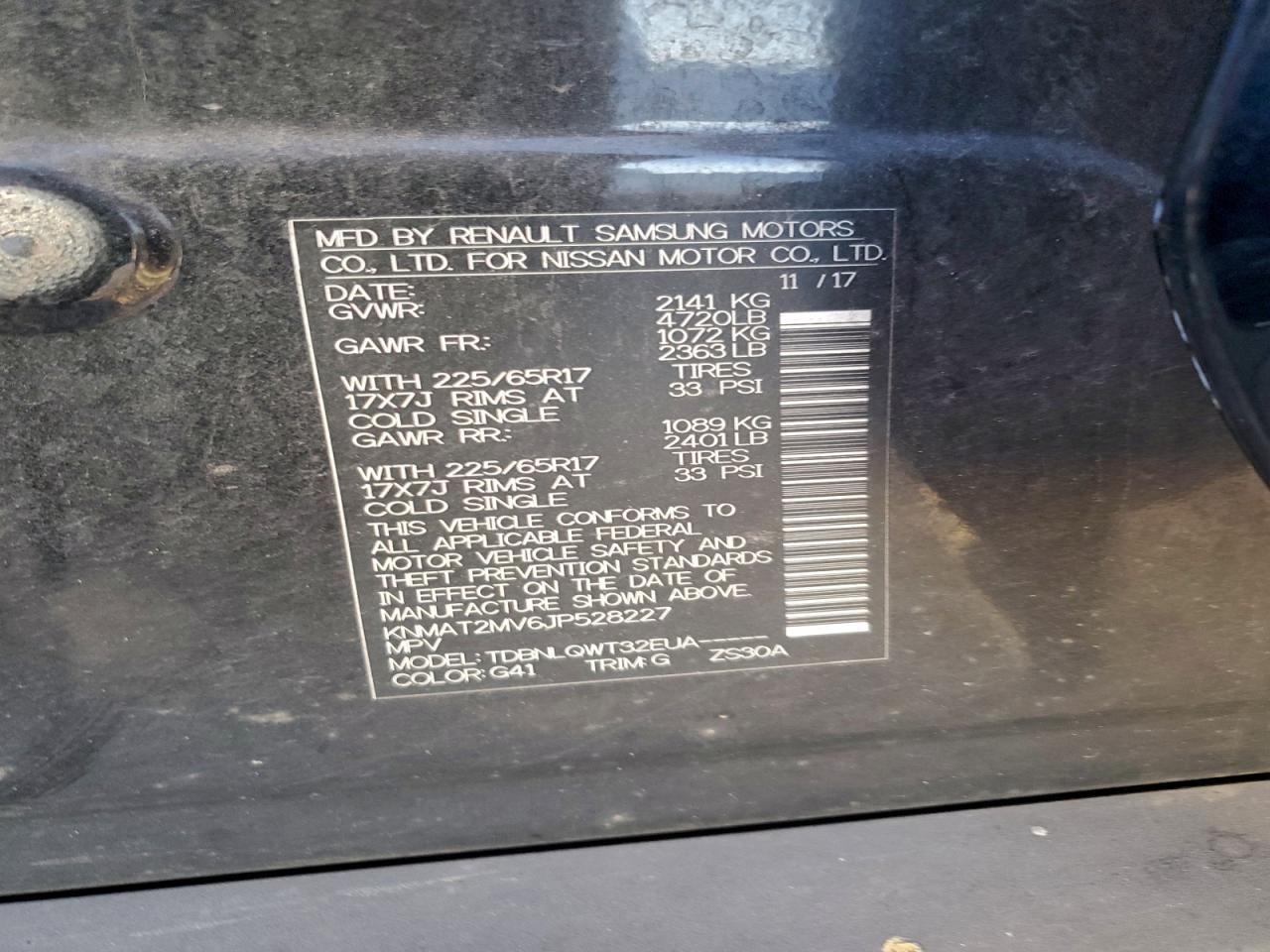 2018 Nissan Rogue S VIN: KNMAT2MV6JP528227 Lot: 94417655