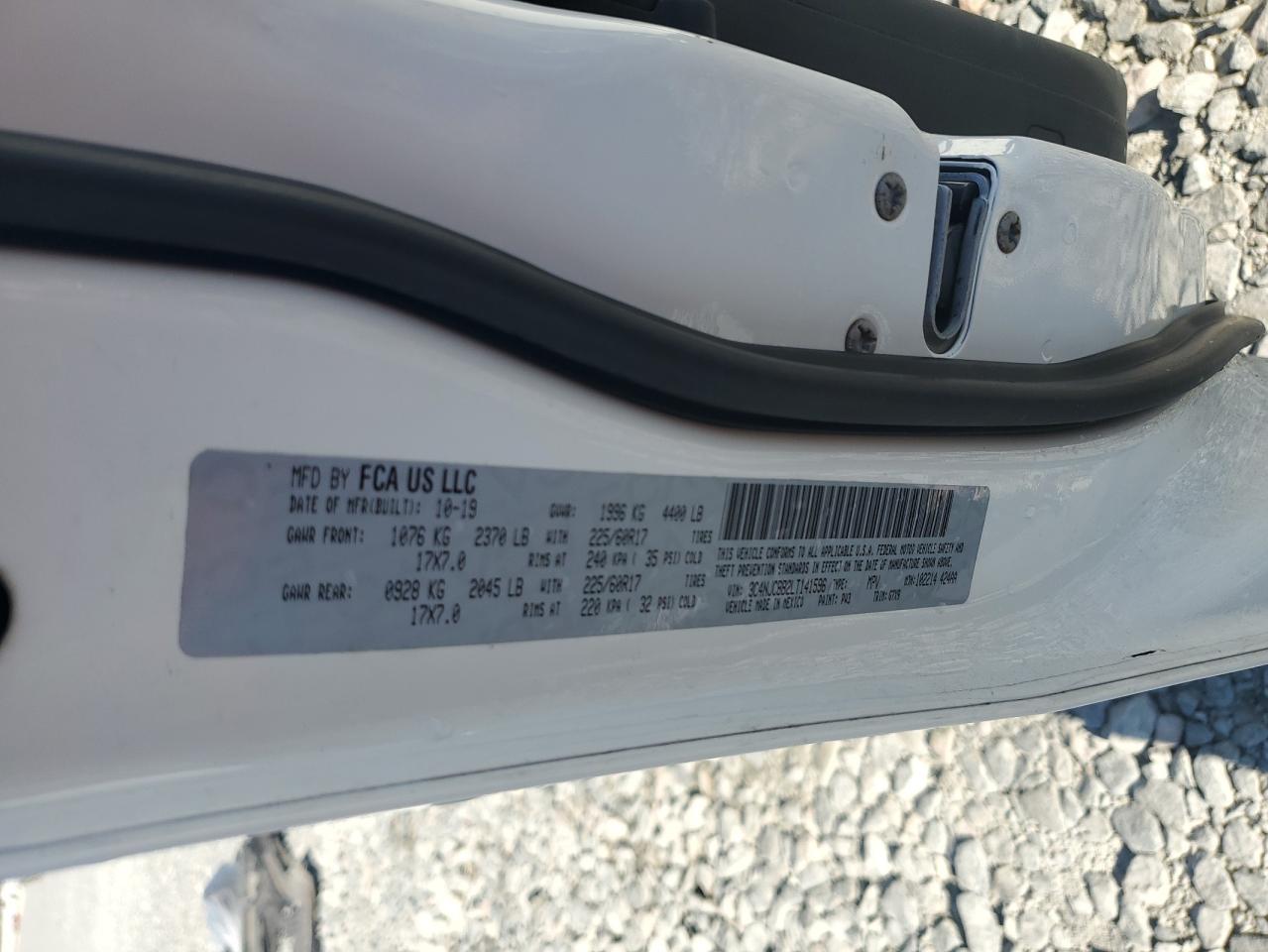 2020 Jeep Compass Latitude VIN: 3C4NJCBB2LT141596 Lot: 90915795