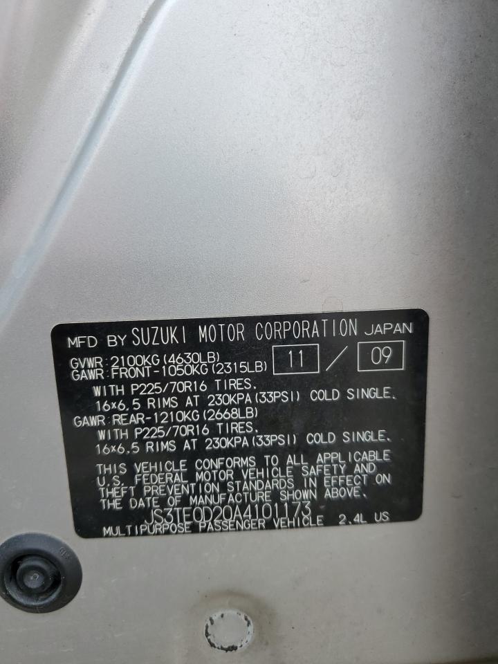 2010 Suzuki Grand Vitara Premium VIN: JS3TE0D20A4101173 Lot: 93420475