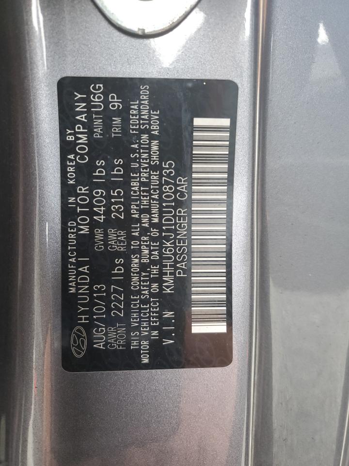 2013 Hyundai Genesis Coupe 3.8L VIN: KMHHU6KJ1DU108735 Lot: 90947115