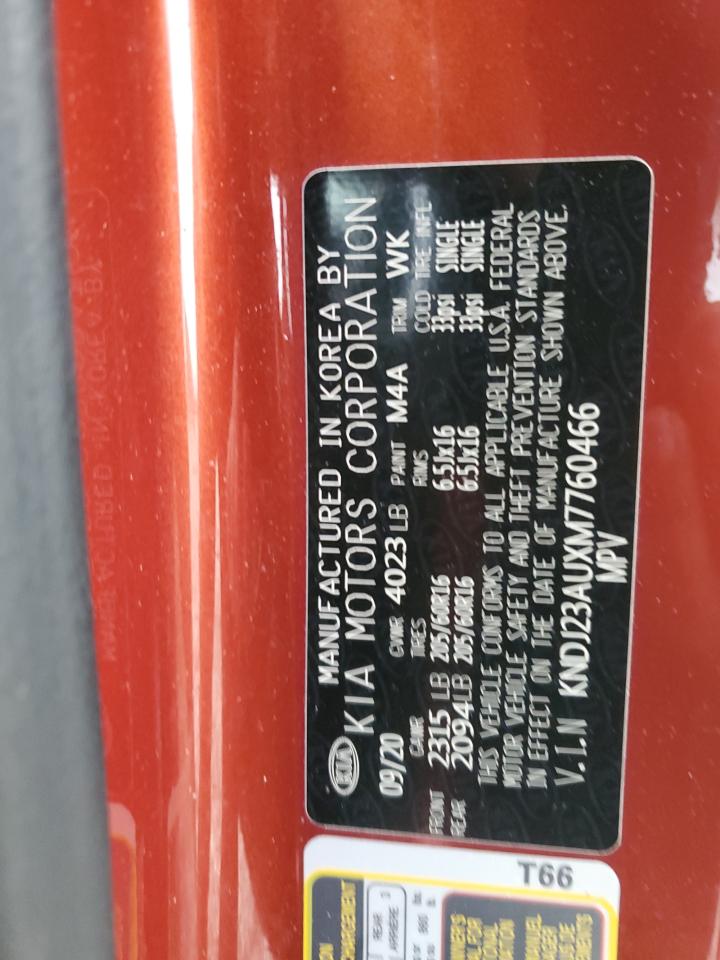 2021 Kia Soul Lx VIN: KNDJ23AUXM7760466 Lot: 93149605