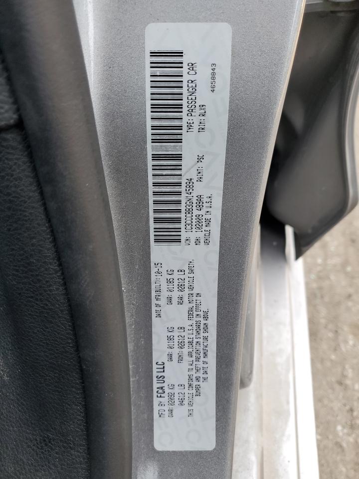 2016 Chrysler 200 S VIN: 1C3CCCBB3GN145894 Lot: 91204725