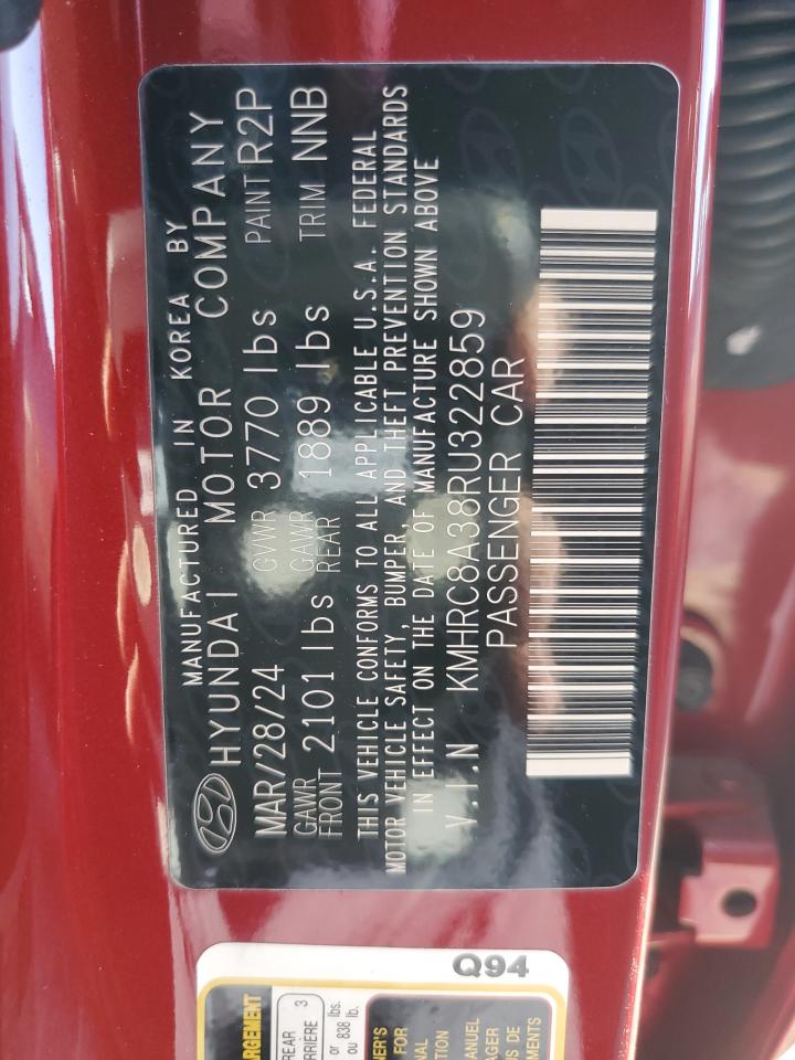 2024 Hyundai Venue Sel VIN: KMHRC8A38RU322859 Lot: 85418595