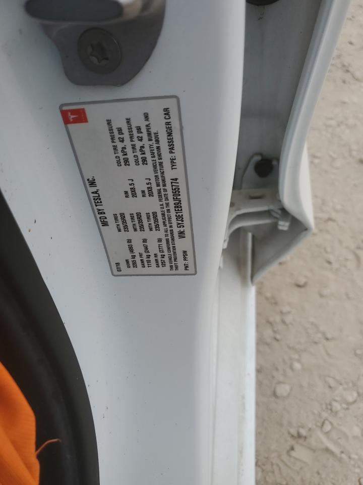 2018 Tesla Model 3 VIN: 5YJ3E1EB9JF055774 Lot: 92738655