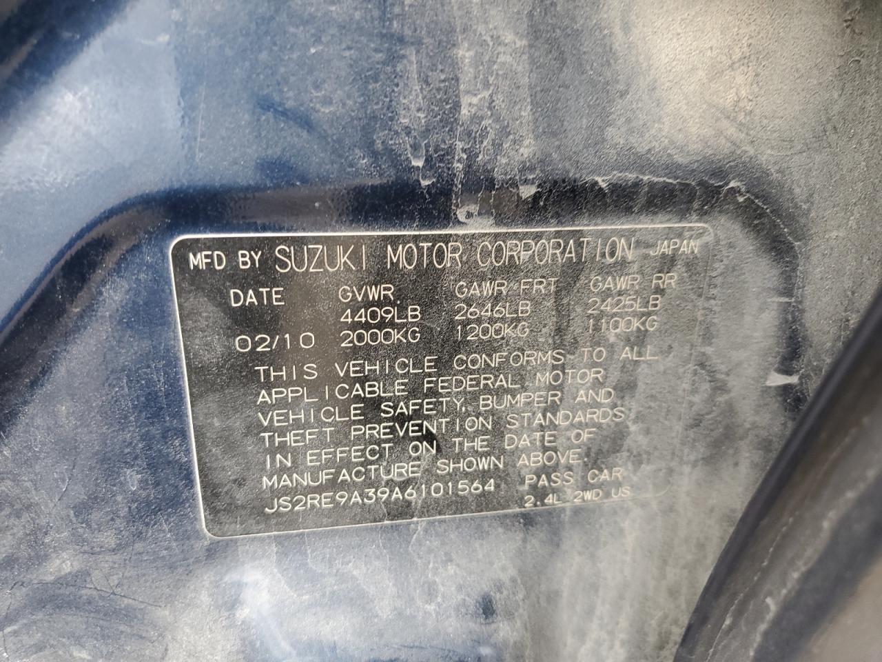 2010 Suzuki Kizashi Se VIN: JS2RE9A39A6101564 Lot: 93137915
