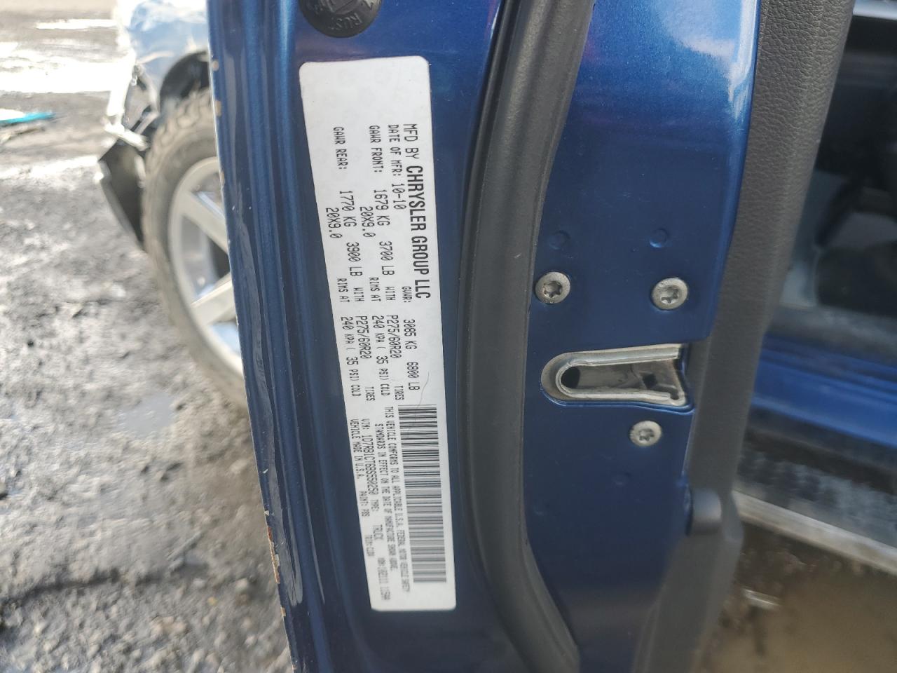 2011 Dodge Ram 1500 VIN: 1D7RB1CT6BS550250 Lot: 92092255