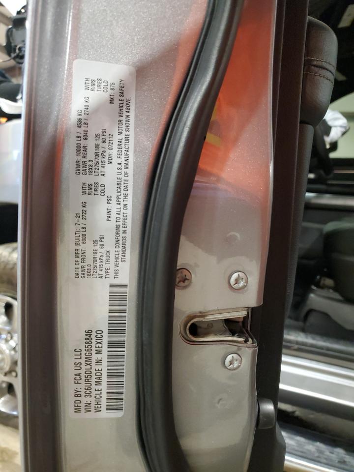 2021 Ram 2500 Big Horn VIN: 3C6UR5DLXMG658846 Lot: 92349445