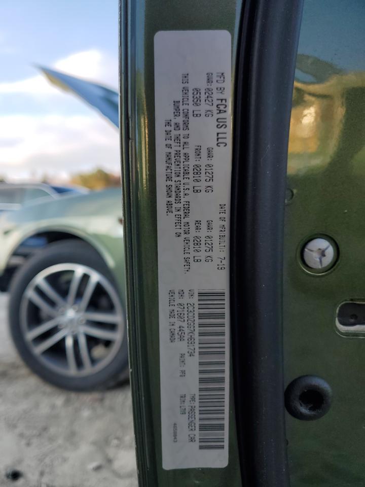 2019 Dodge Challenger Sxt VIN: 2C3CDZGG7KH691734 Lot: 93133465