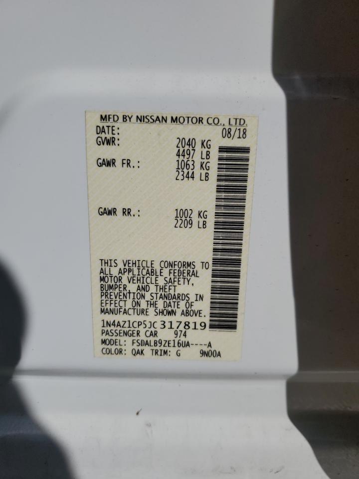 2018 Nissan Leaf S VIN: 1N4AZ1CP5JC317819 Lot: 91506615