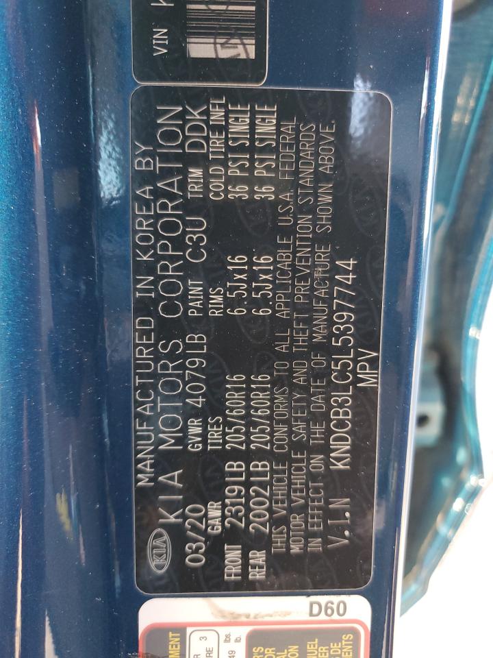 2020 Kia Niro Lx VIN: KNDCB3LC5L5397744 Lot: 91685265