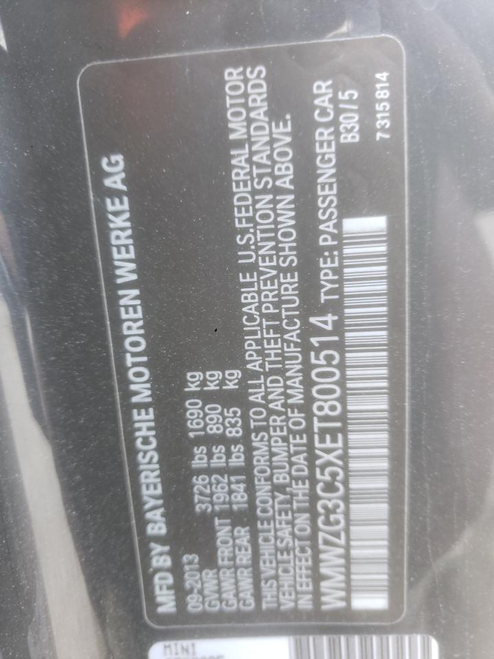 2014 Mini Cooper S Clubman VIN: WMWZG3C5XET800514 Lot: 93287565