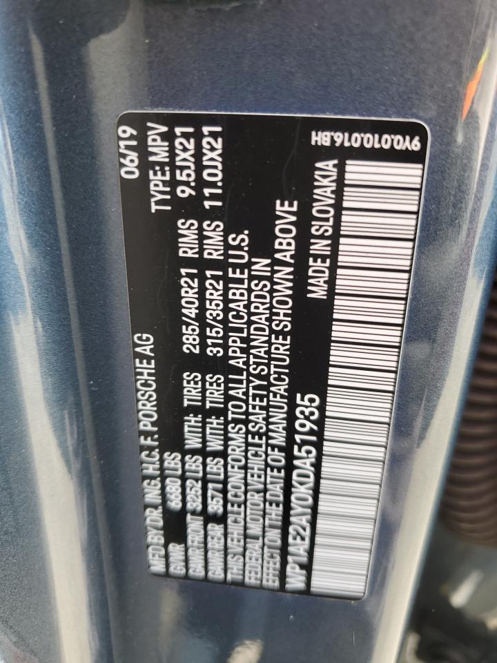 2019 Porsche Cayenne Se Hybrid VIN: WP1AE2AY0KDA51935 Lot: 91913485