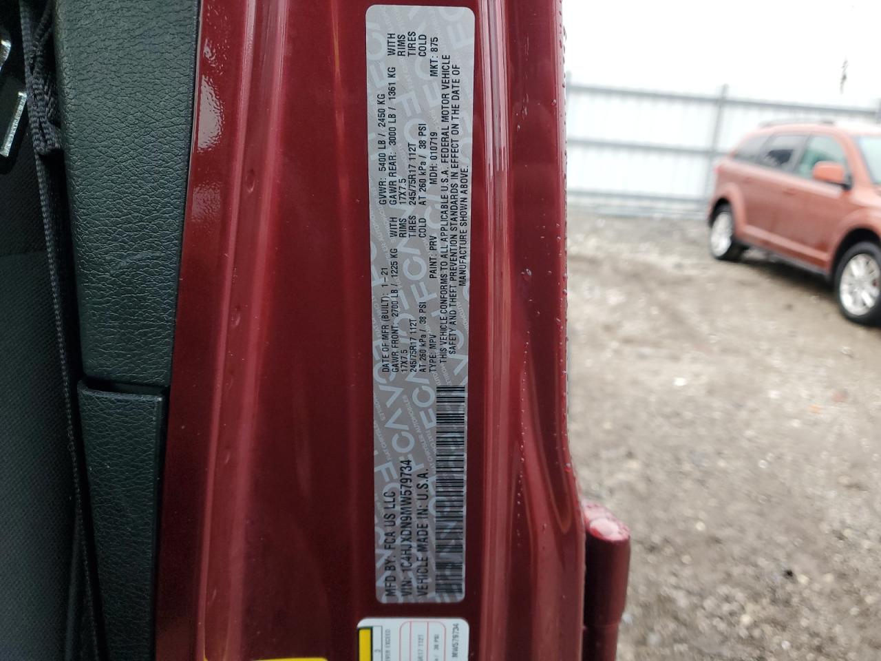 2021 Jeep Wrangler Unlimited Sport VIN: 1C4HJXDN9MW579734 Lot: 93233355