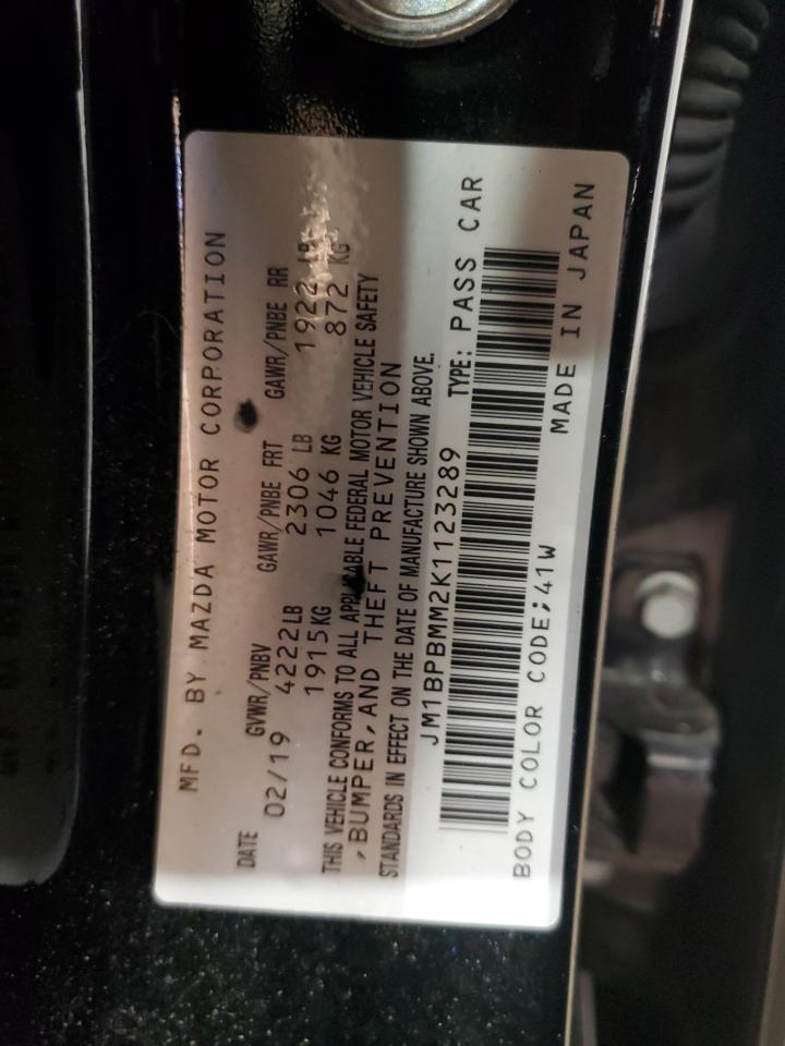 2019 Mazda 3 Preferred VIN: JM1BPBMM2K1123289 Lot: 92410725