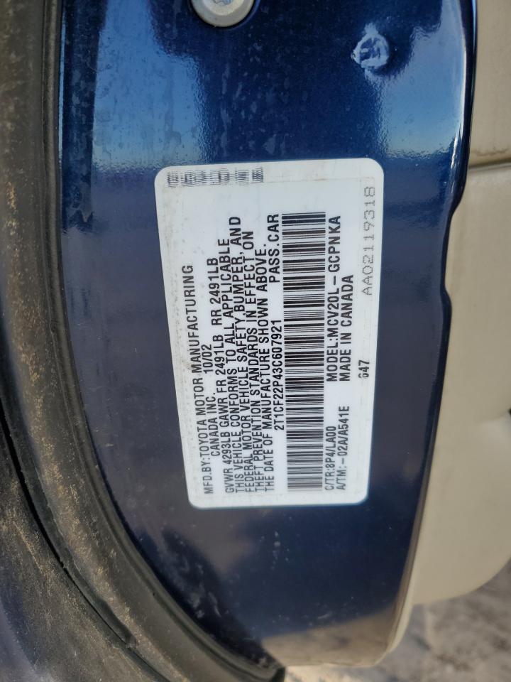 2003 Toyota Camry Solara Se VIN: 2T1CF22P43C607921 Lot: 90358625