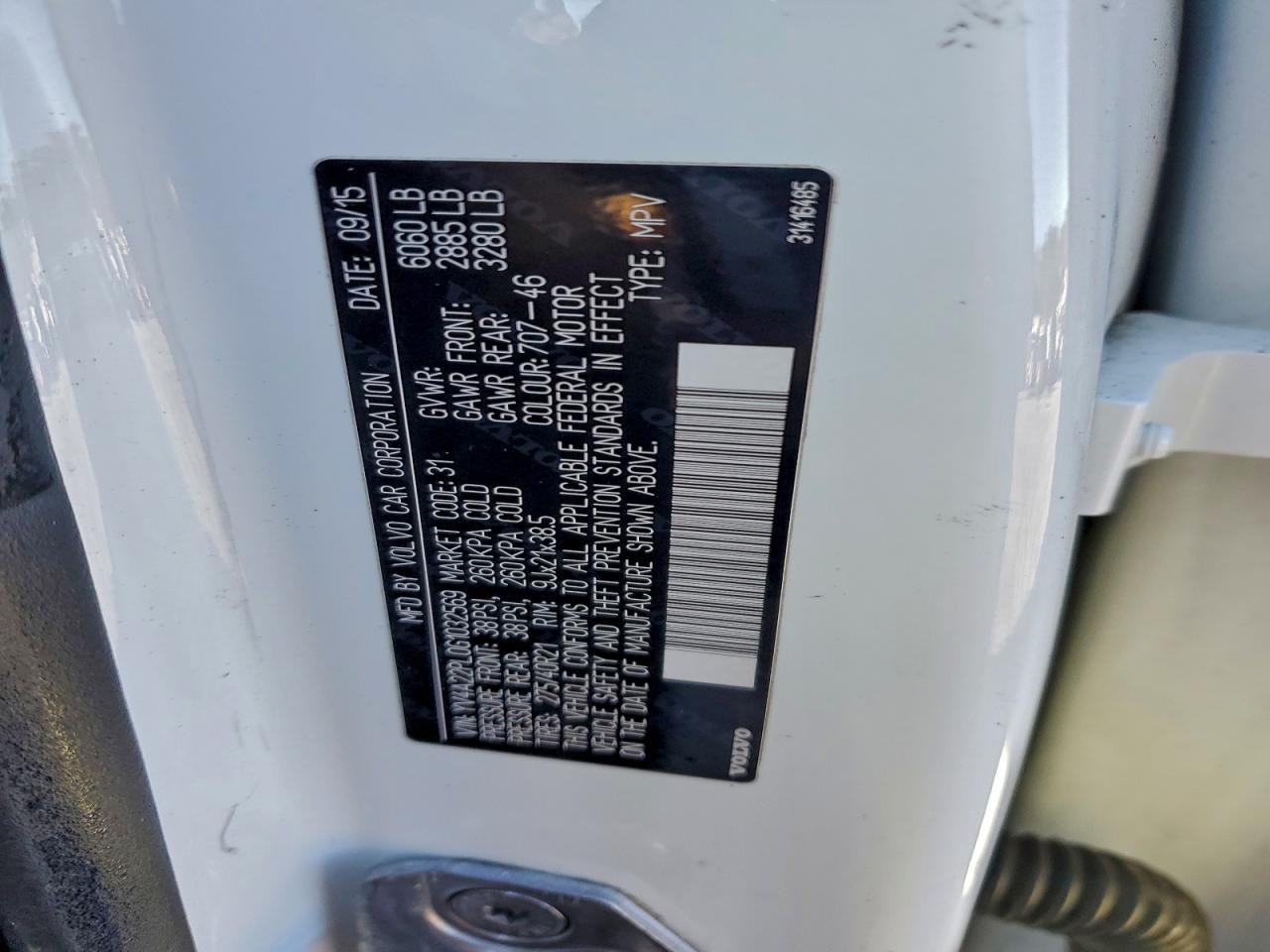 2016 Volvo Xc90 T6 VIN: YV4A22PL0G1032569 Lot: 93448815