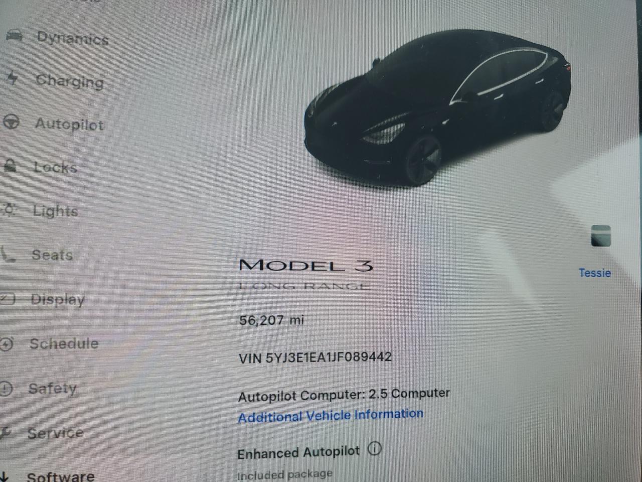 2018 Tesla Model 3 VIN: 5YJ3E1EA1JF089442 Lot: 92235005