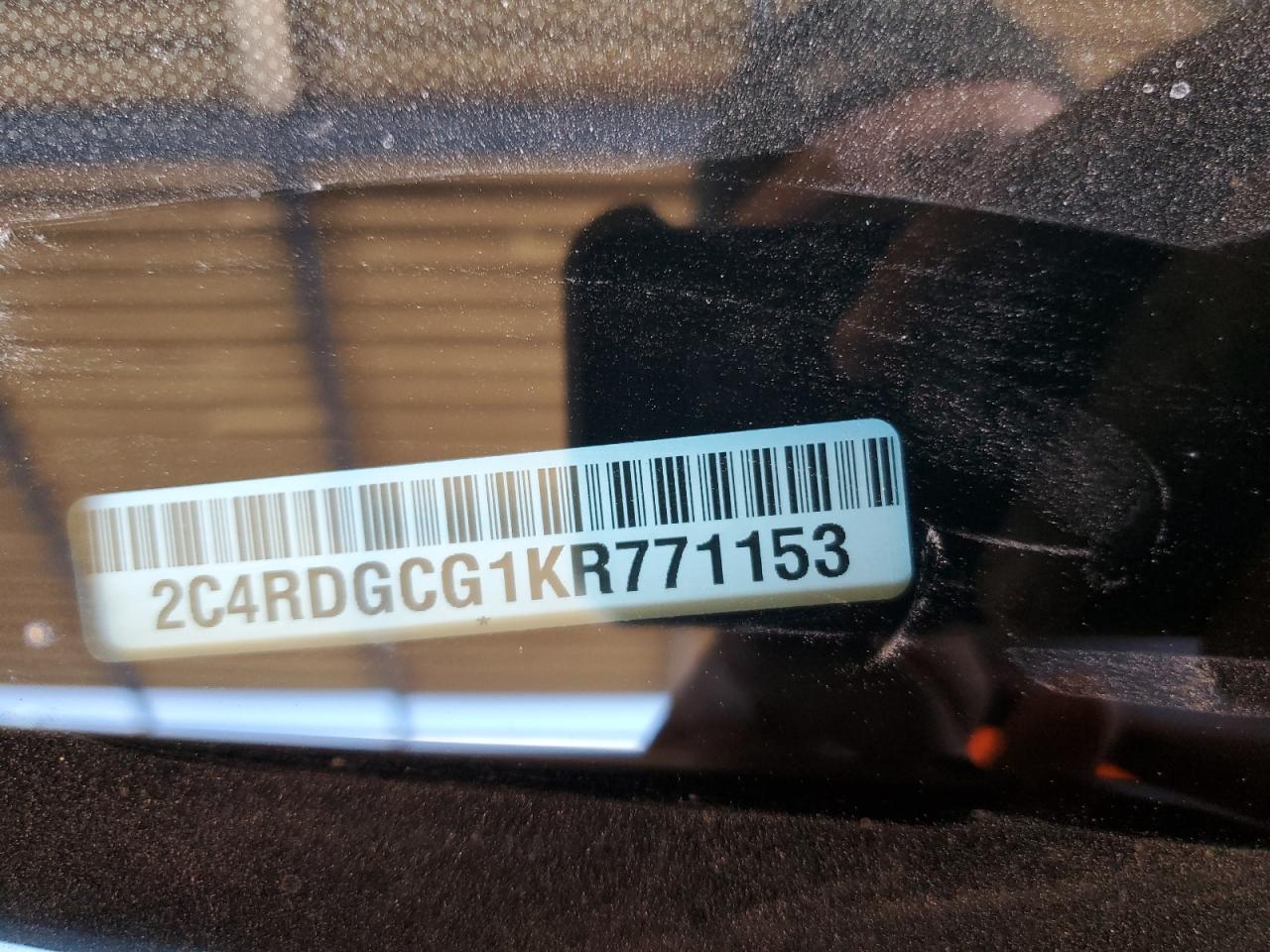 2019 Dodge Grand Caravan Sxt VIN: 2C4RDGCG1KR771153 Lot: 85432665