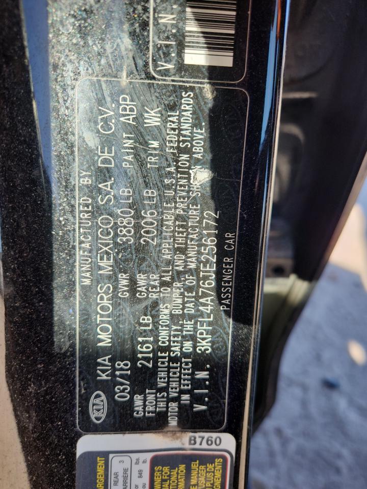 2018 Kia Forte Lx VIN: 3KPFL4A76JE256172 Lot: 92673145