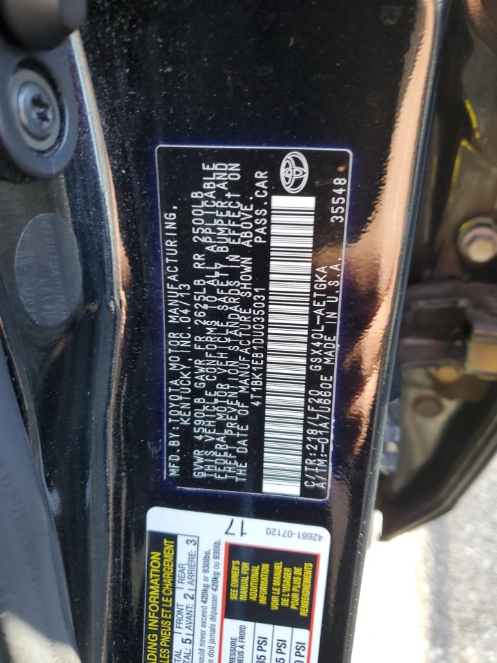 2013 Toyota Avalon Base VIN: 4T1BK1EB1DU035031 Lot: 92627825