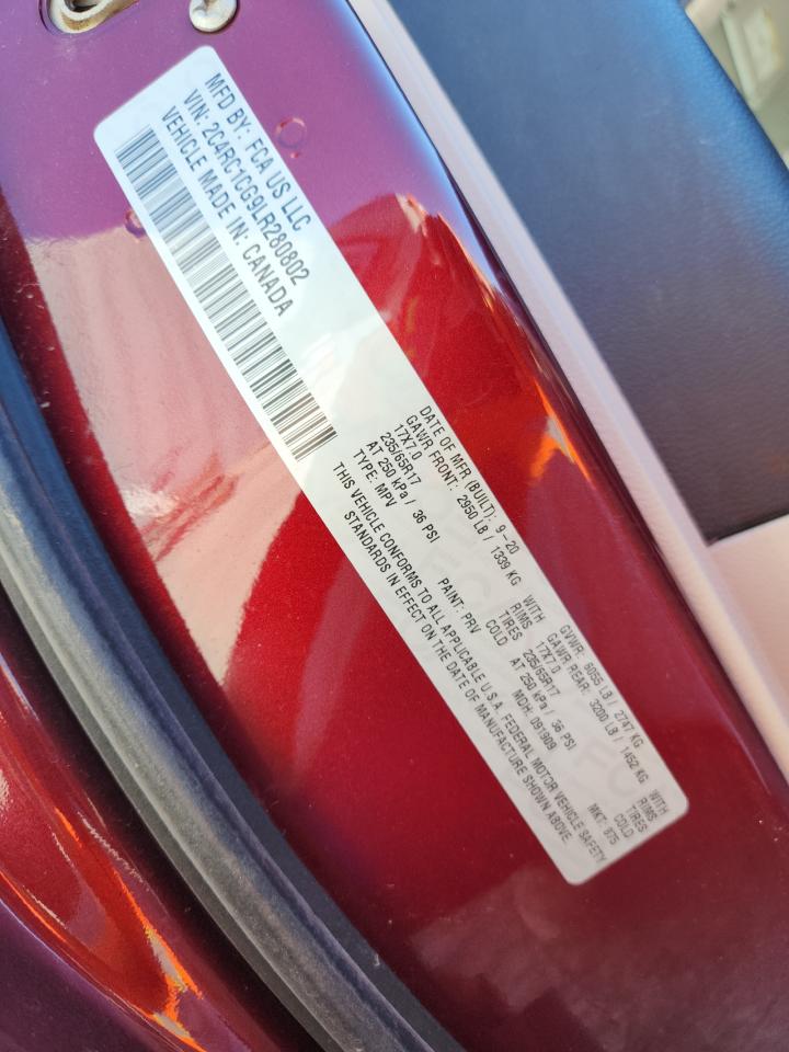 2020 Chrysler Voyager Lx VIN: 2C4RC1CG9LR280802 Lot: 92718635