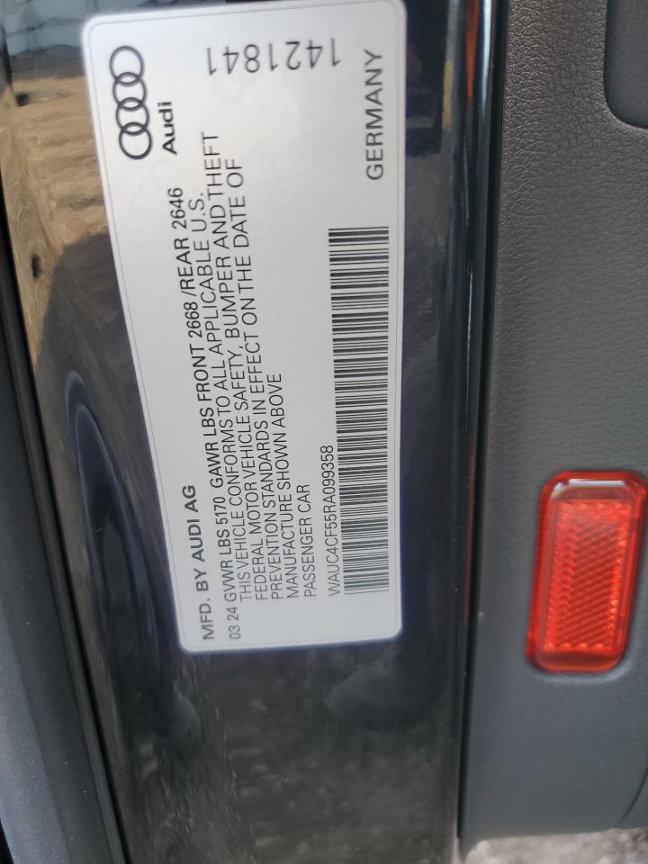 2024 Audi S5 Premium Plus VIN: WAUC4CF55RA099358 Lot: 91674485