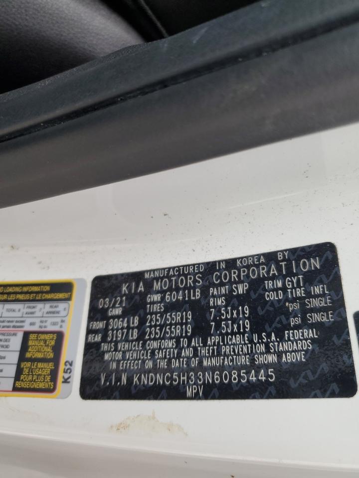 2022 Kia Carnival Ex VIN: KNDNC5H33N6085445 Lot: 92949935