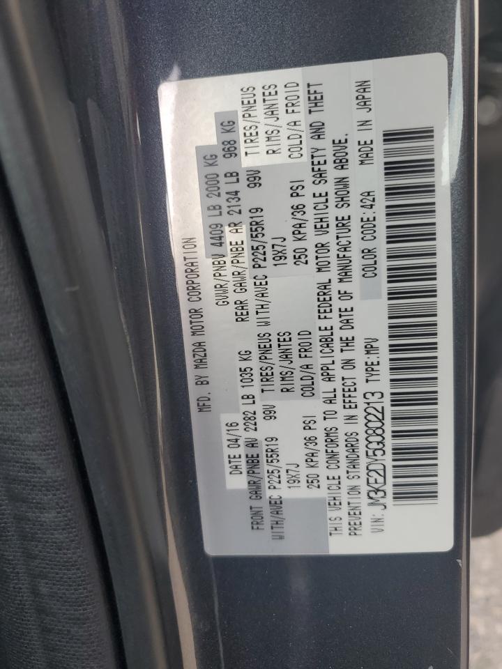 2016 Mazda Cx-5 Gt VIN: JM3KE2DY5G0802213 Lot: 91776655