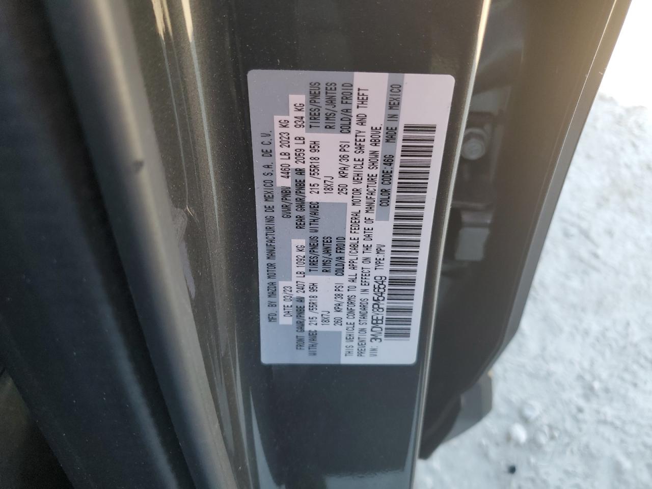 2023 Mazda Cx-30 Premium Plus VIN: 3MVDMBEY8PM546549 Lot: 93007865