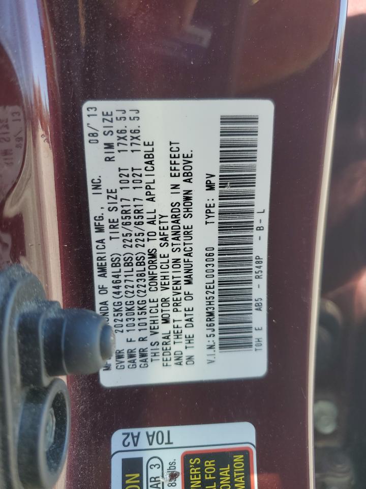 2014 Honda Cr-V Ex VIN: 5J6RM3H52EL003060 Lot: 93418695