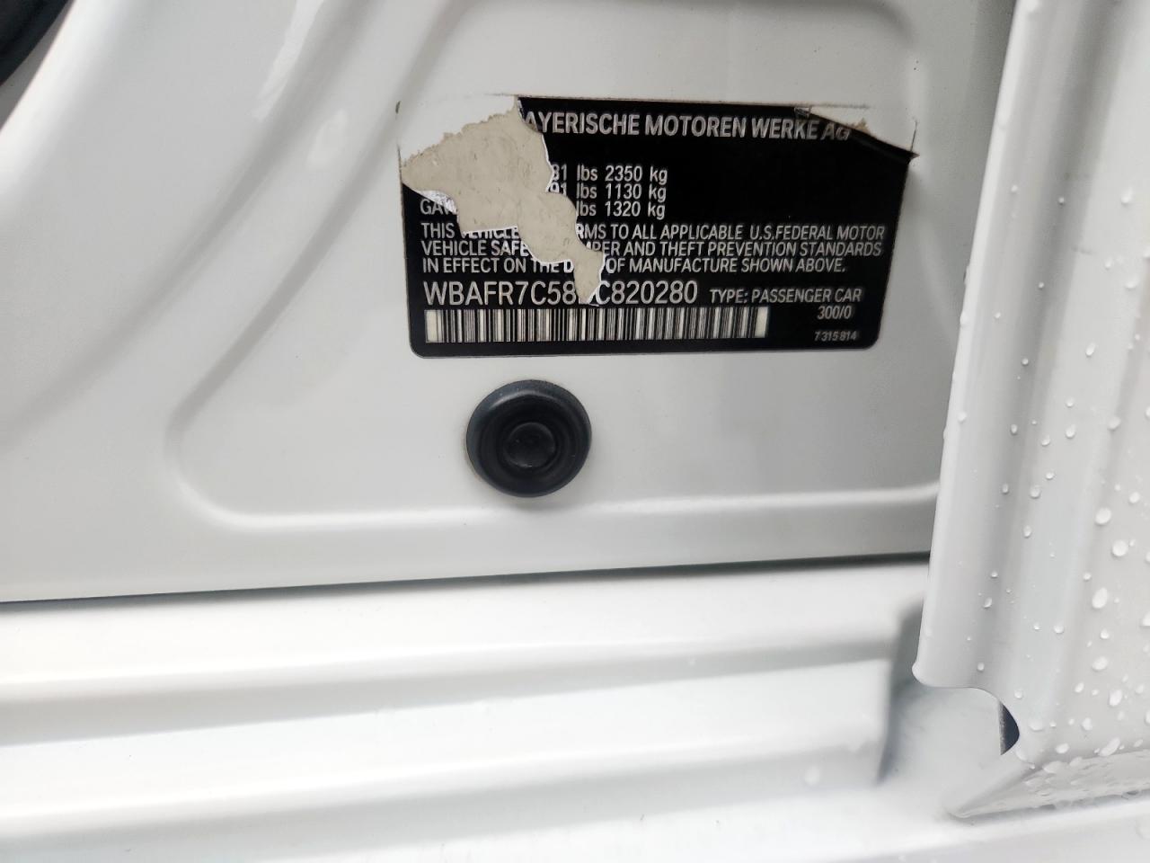 2013 BMW 535 I VIN: WBAFR7C58DC820280 Lot: 93429465