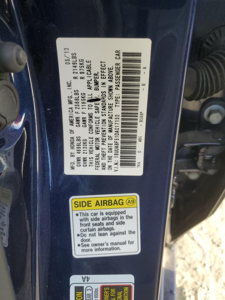 2013 Acura Tl Tech VIN: 19UUA8F51DA017150 Lot: 92196765