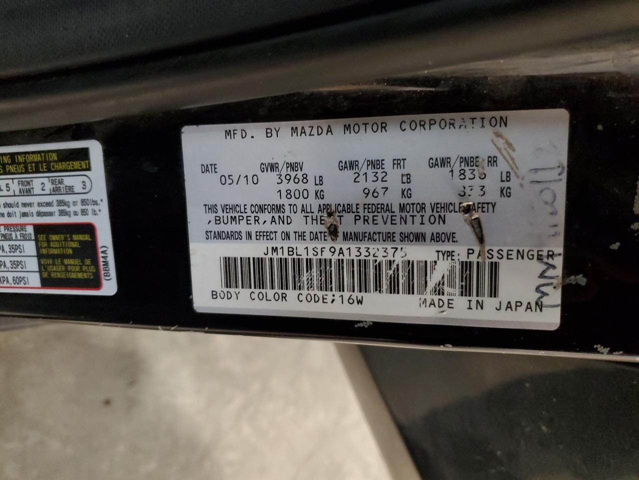 2010 Mazda 3 I VIN: JM1BL1SF9A1332375 Lot: 91113345