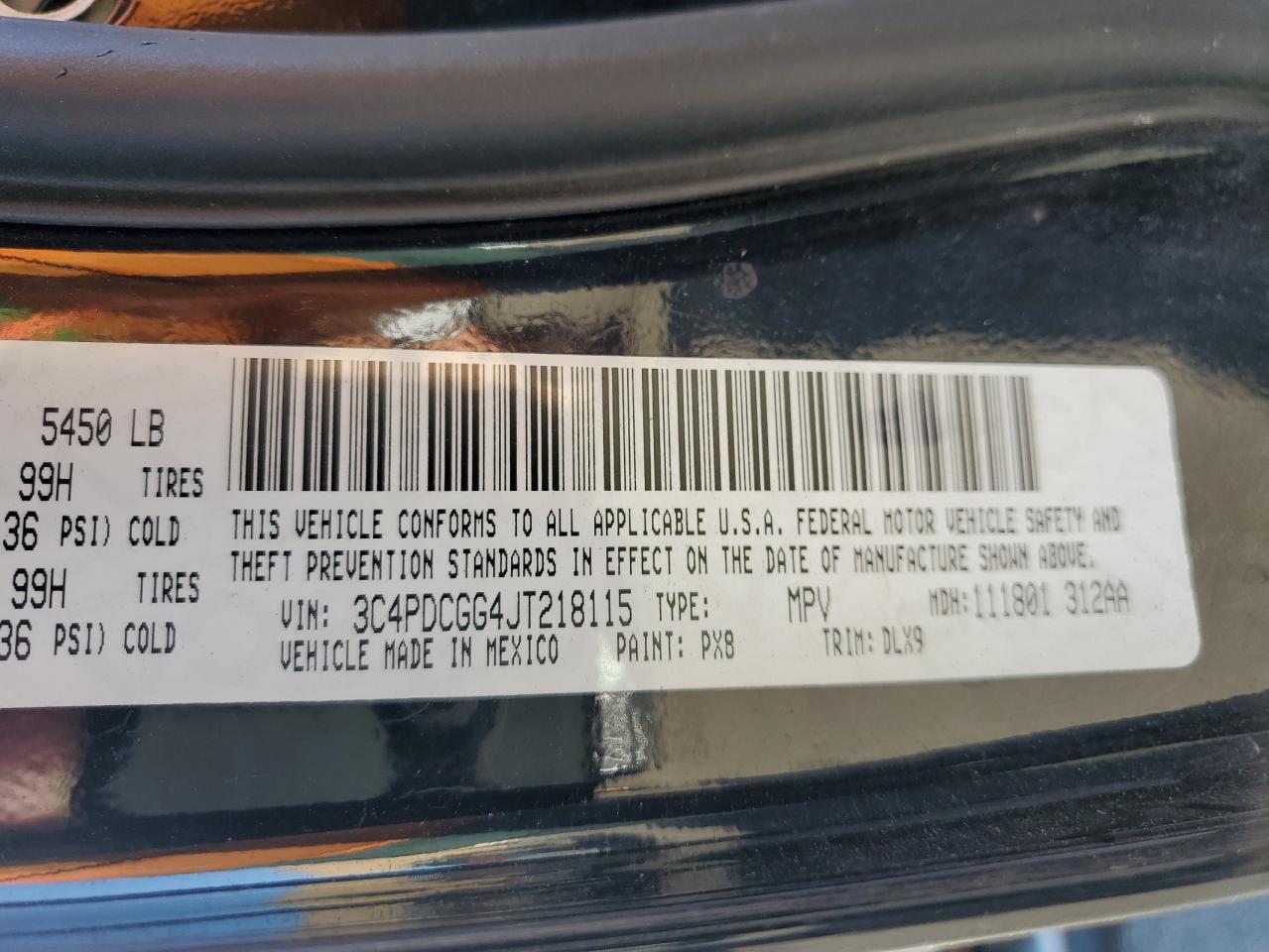 2018 Dodge Journey Crossroad VIN: 3C4PDCGG4JT218115 Lot: 91673825