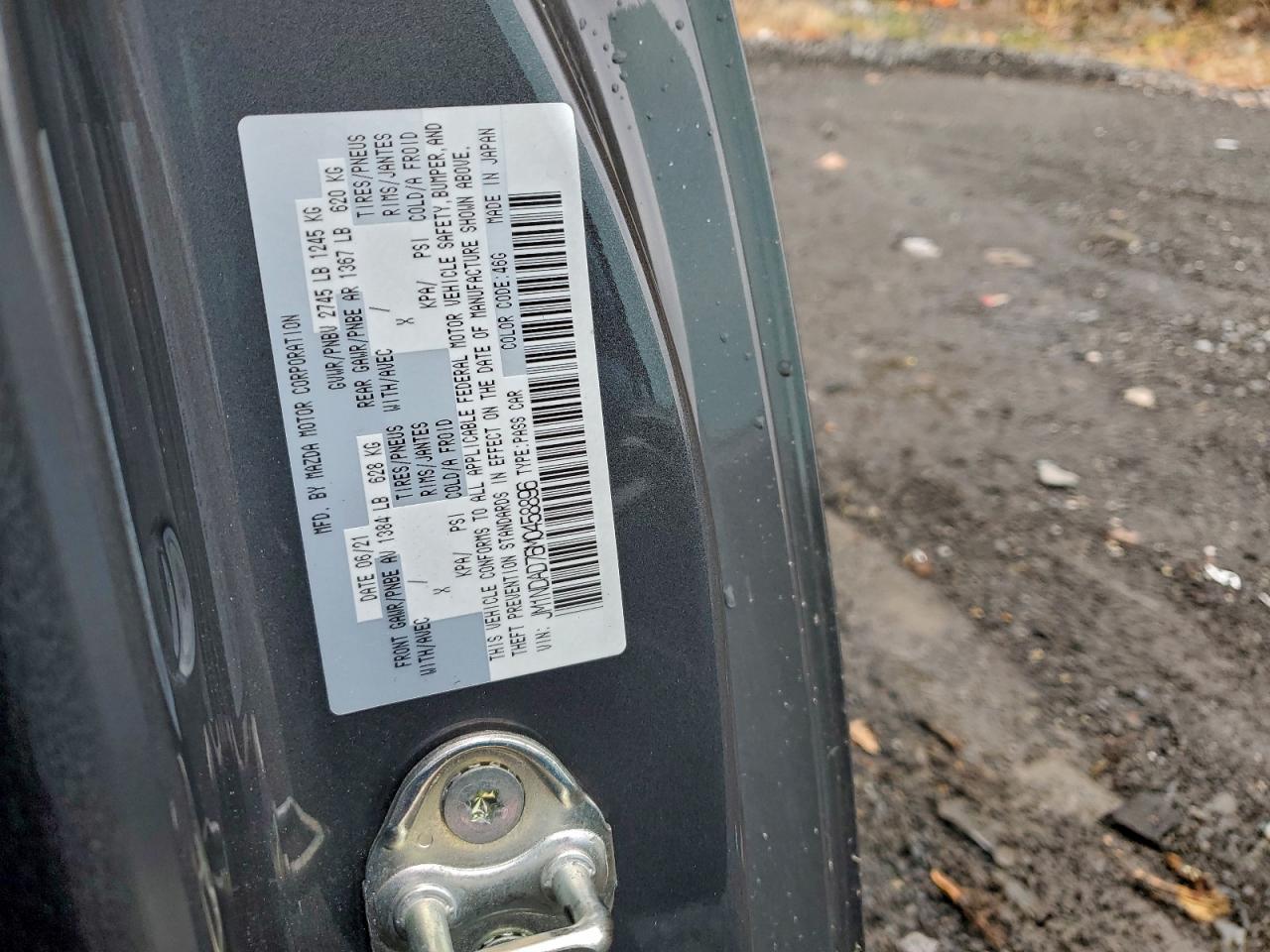 2021 Mazda Mx-5 Miata Grand Touring VIN: JM1NDAD76M0458896 Lot: 94401765