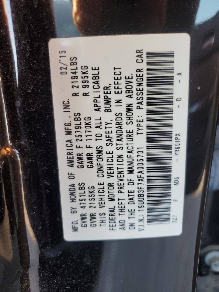 2015 Acura Tlx Advance VIN: 19UUB3F7XFA005731 Lot: 92657615