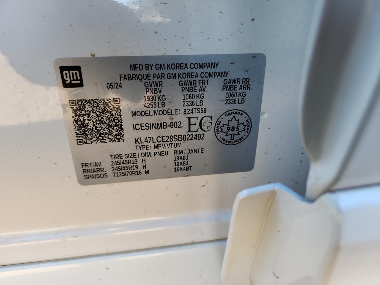 2025 Buick Envista Avenir VIN: KL47LCE28SB022492 Lot: 91635285