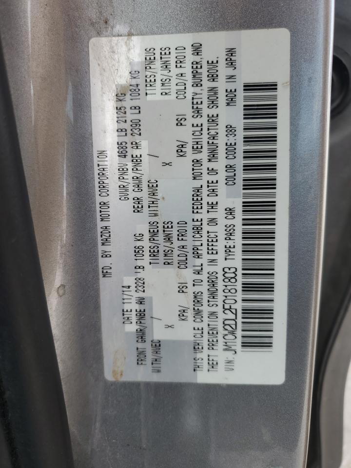 2015 Mazda 5 Grand Touring VIN: JM1CW2DL2F0181803 Lot: 91124675