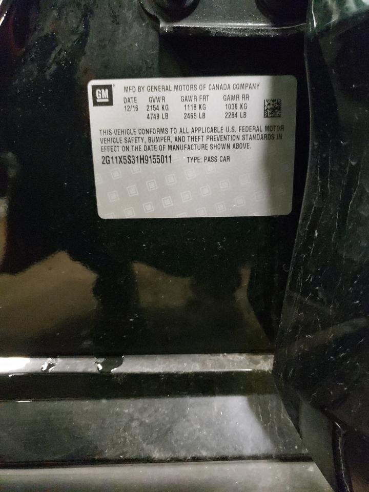 2017 Chevrolet Impala Ls VIN: 2G11X5S31H9155011 Lot: 93113595