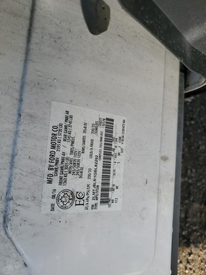 2016 Lincoln Mkx Reserve VIN: 2LMTJ8LR1GBL82292 Lot: 91449195