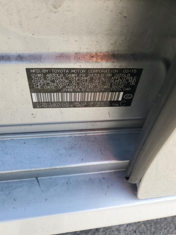 2015 Lexus Gs 350 VIN: JTHBE1BLXFA010219 Lot: 91266915