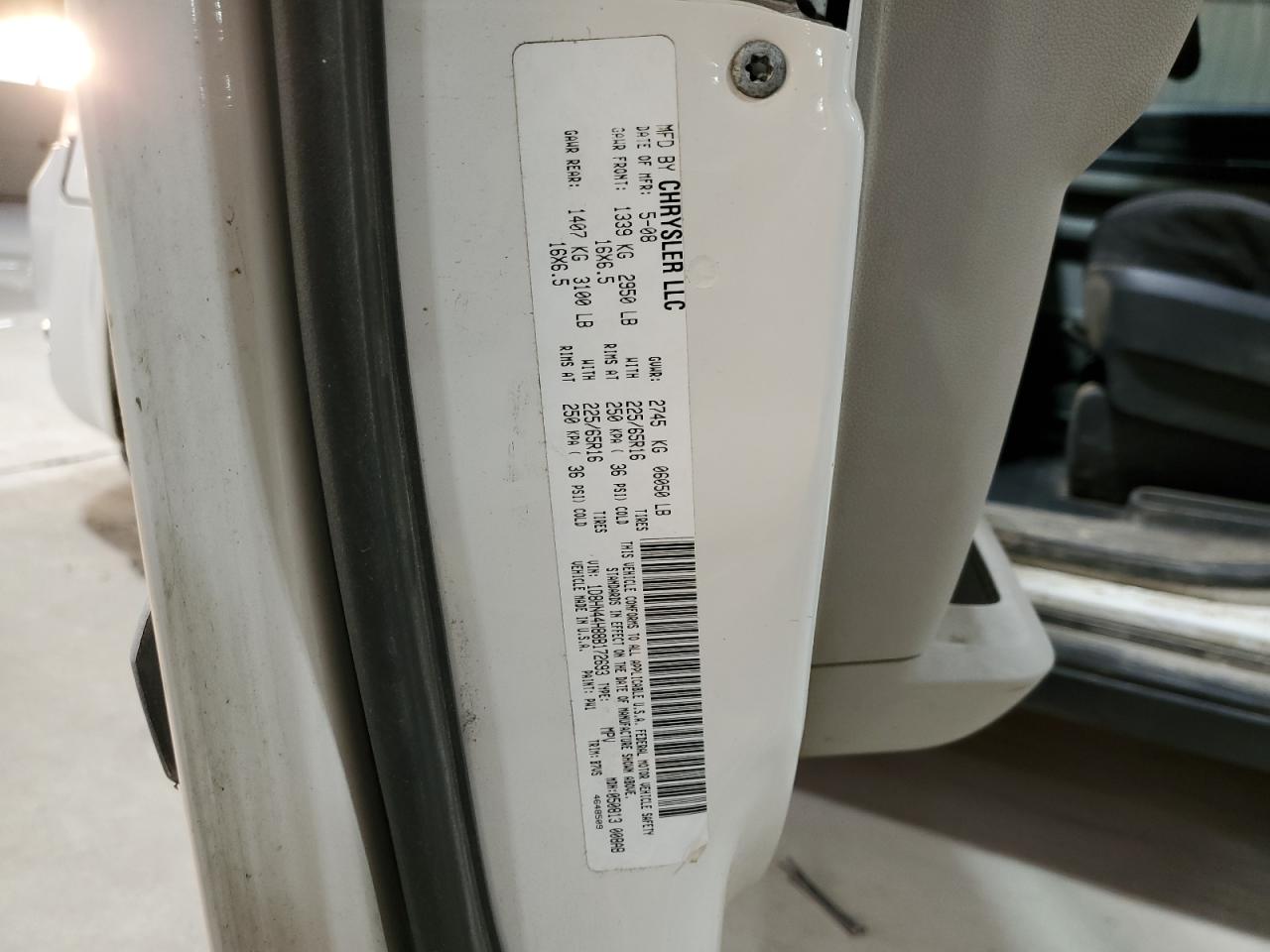 2008 Dodge Grand Caravan Se VIN: 1D8HN44H88B172693 Lot: 92454125