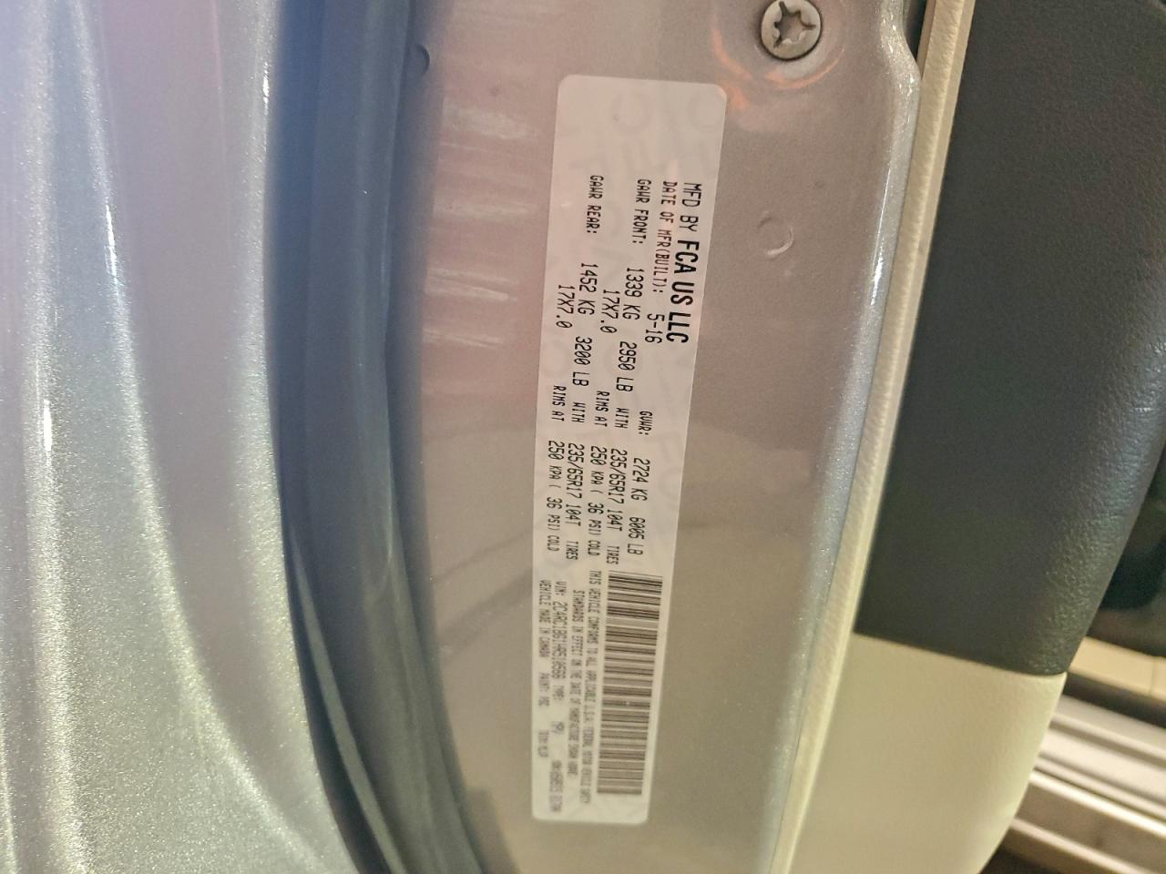 2017 Chrysler Pacifica Touring L VIN: 2C4RC1BG1HR510566 Lot: 93022835