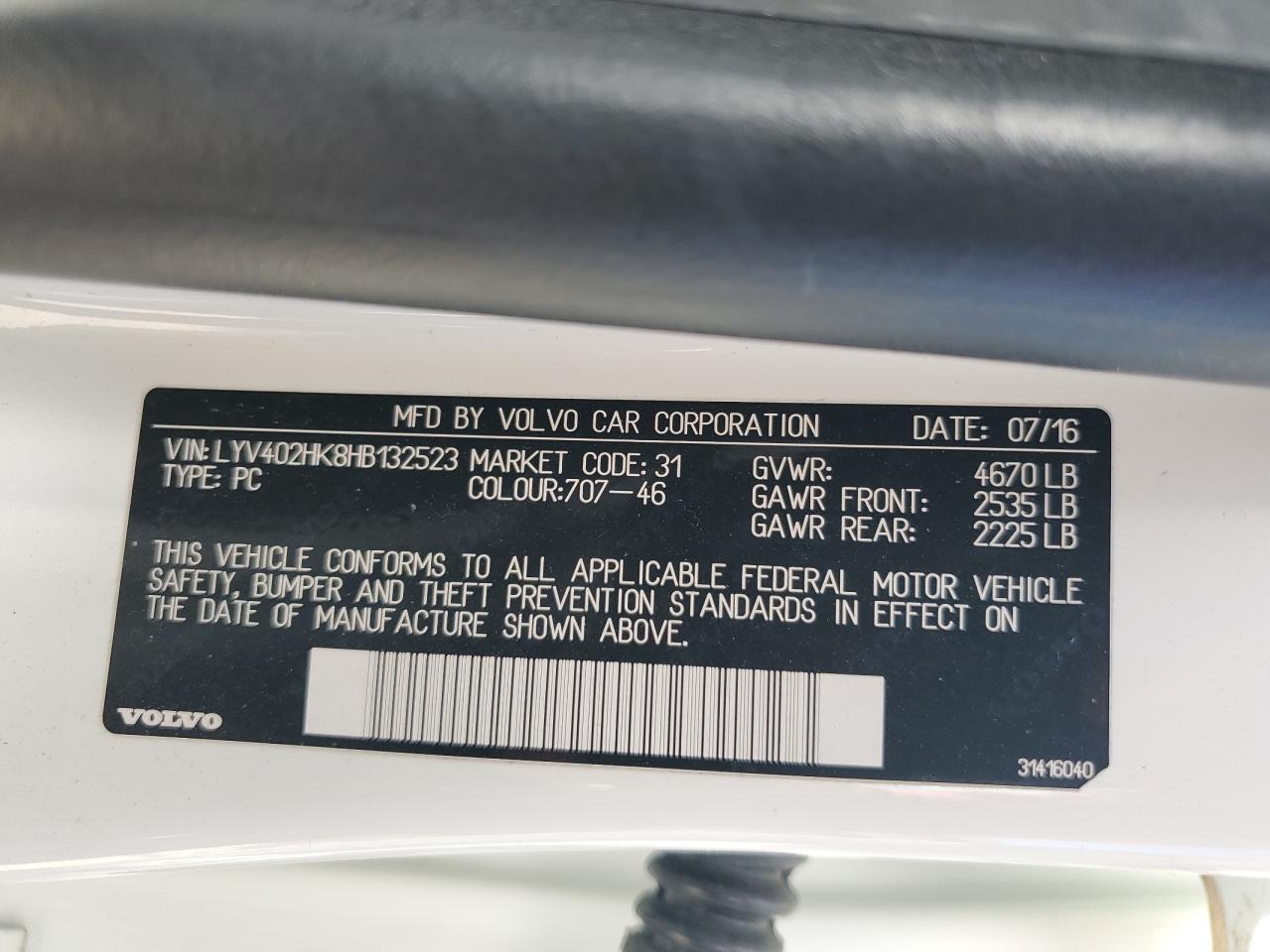 2017 Volvo S60 Premier VIN: LYV402HK8HB132523 Lot: 91248425