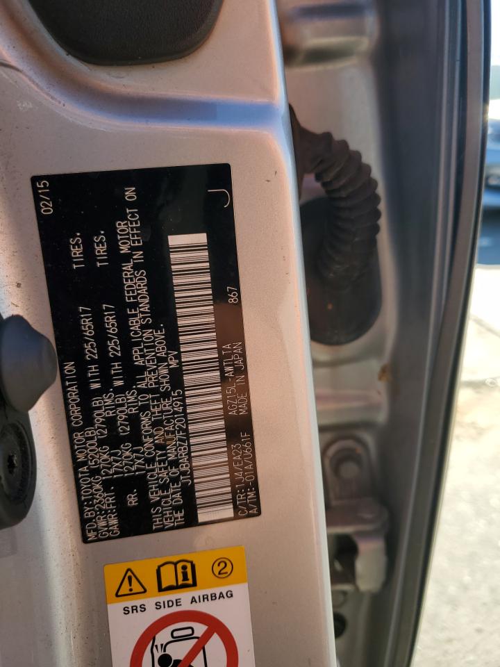 2015 Lexus Nx 200T VIN: JTJBARBZ7F2014915 Lot: 90986775