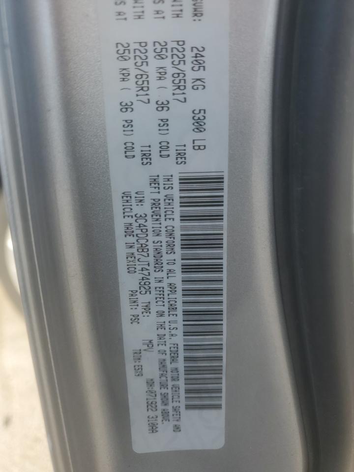 2018 Dodge Journey Se VIN: 3C4PDCAB7JT474925 Lot: 91236005