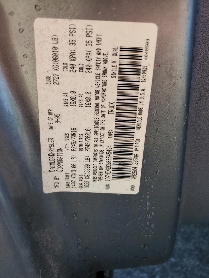 2006 Dodge Dakota Slt VIN: 1D7HE42K56S545494 Lot: 92605385